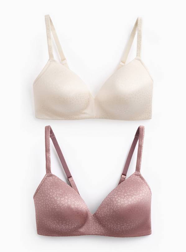 Animal Print One Piece Plunge Bra 2 Pack 42DD